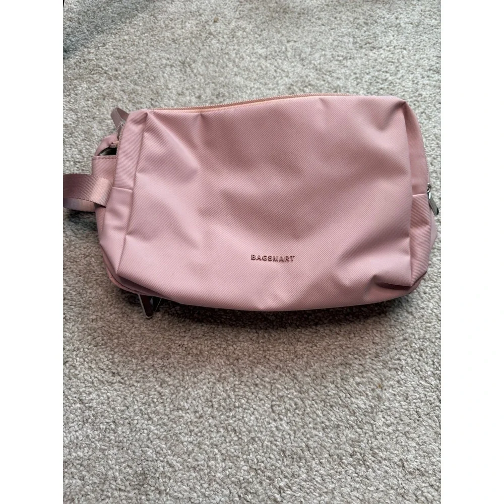 BAGSMART Toiletry Bag Travel Makeup‎ Cosmetic Bag Organizer Pink